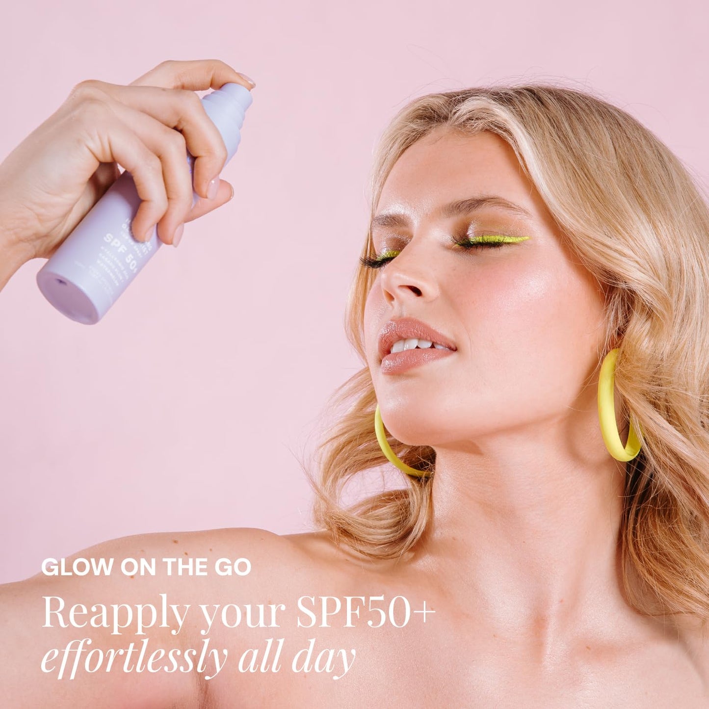 Naked Sundays SPF 50 Hydrating Glow Sunscreen Mist for Face, SPF Setting Spray with Hyaluronic Acid, Makeup Setting Spray, Lightweight, Non-Greasy Beauty and Personal Care Naked Sundays