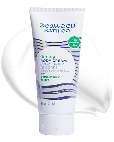 Seaweed Bath Co. Firming Body Cream - Rosemary Mint | Hydrating Hand & Body Lotion with Hyaluronic Acid | Toning Skin Moisturizer For Dry Skin | 6 oz Beauty & Personal Care The Seaweed Bath Co.