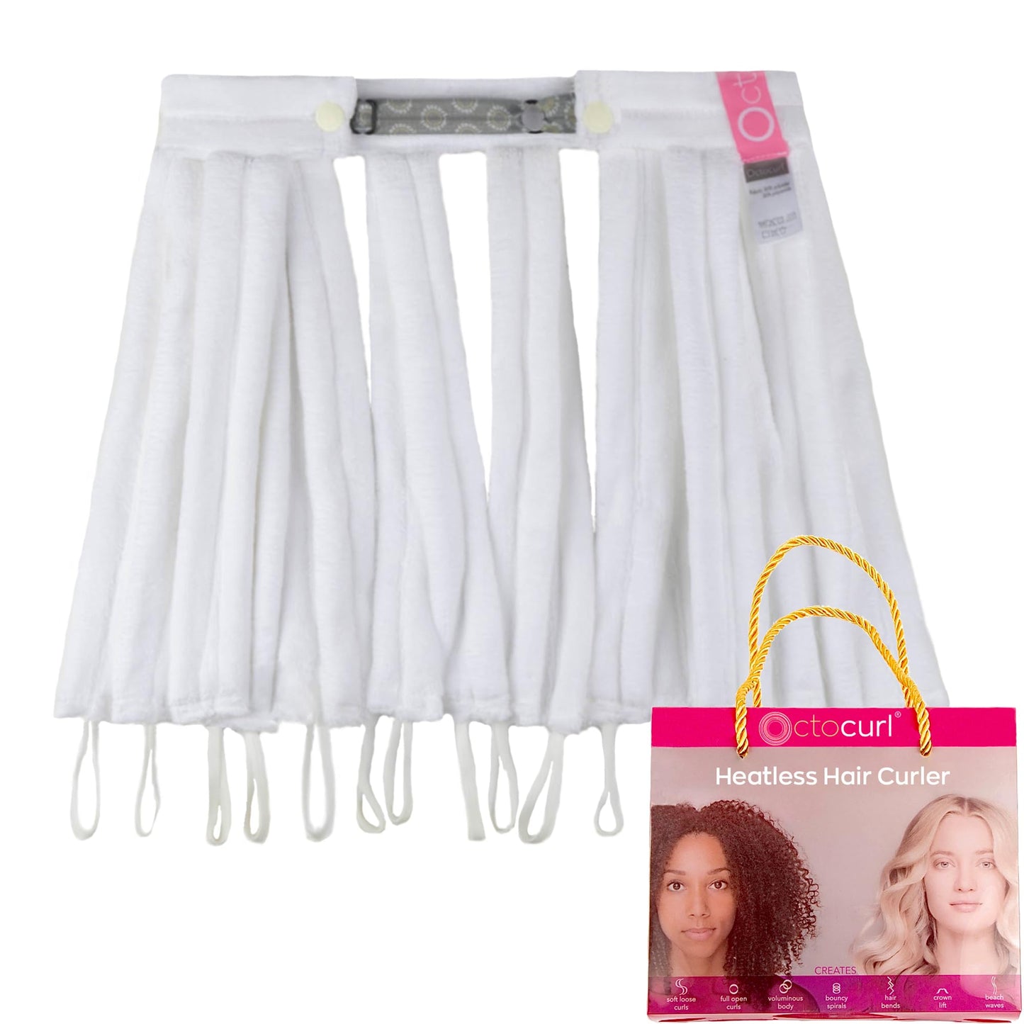 Octocurl Heatless Curls Headband - Hair Curlers to Sleep In - Heatless Curlers for Medium Length Hair (Microfiber - White) Beauty & Personal Care Octocurl