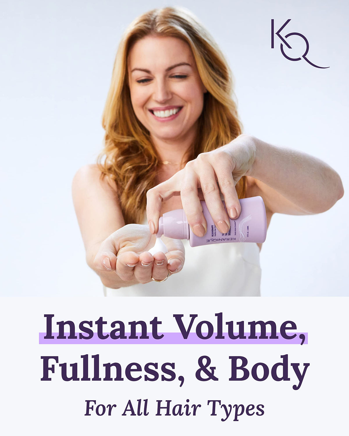 Keranique Volumizing Mousse for Women - Thickening and Styling Anti-Frizz Foam for Fine, Straight, Wavy, and Curly Hair Beauty & Personal Care Keranique