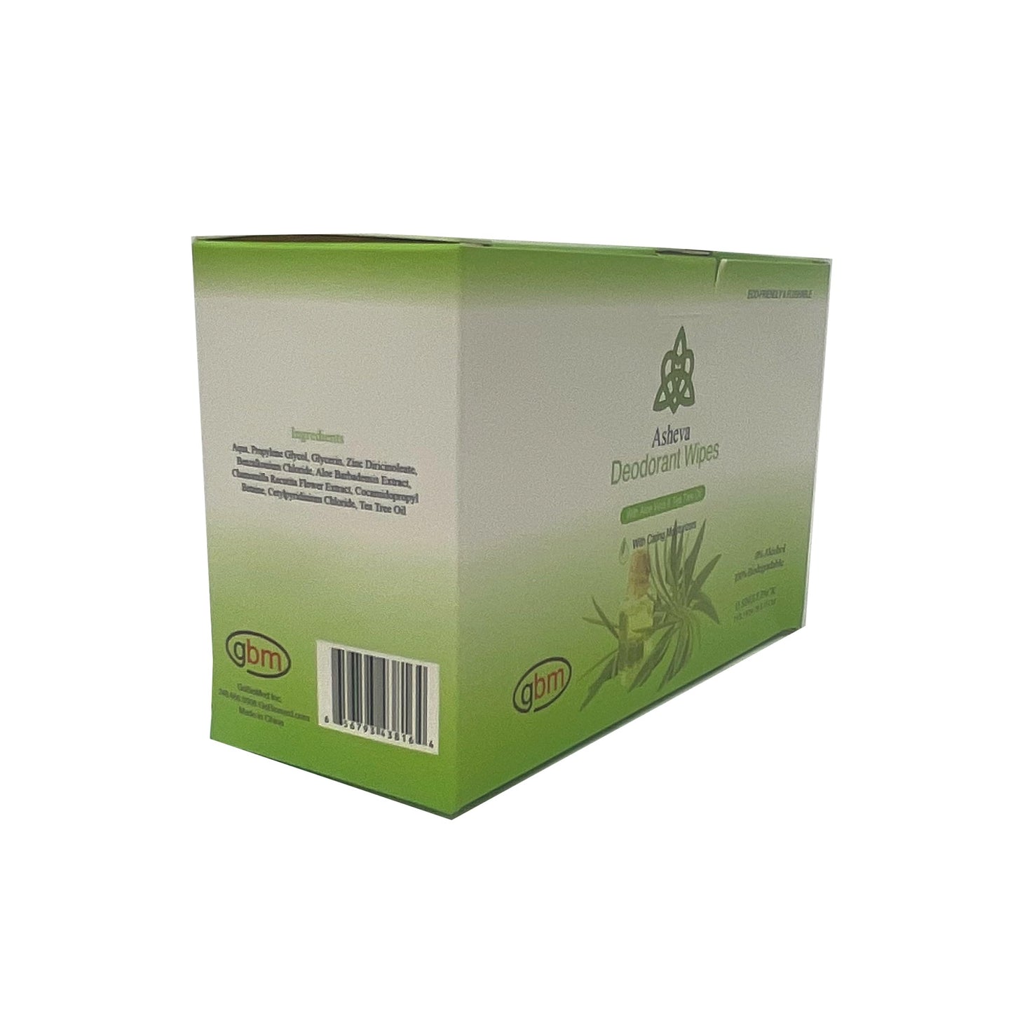 Asheva - Individually Packaged Deodorant Wipes - Box of 15 Wipes (Tea Tree) Beauty and Personal Care GBM
