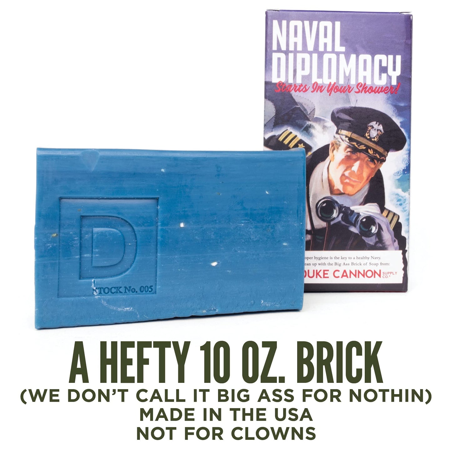 Duke Cannon Supply Co. Big Brick of Soap - Superior Grade, Large Men's Bar Soap, Limited Edition WWII Inspired Scents, Body Soap, Ocean, 10 oz Beauty & Personal Care Duke Cannon Supply Co.