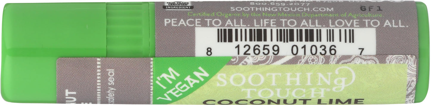 Soothing Touch Lip Balm, Organic Coconut Lime, .25 Ounce Beauty & Personal Care Soothing Touch