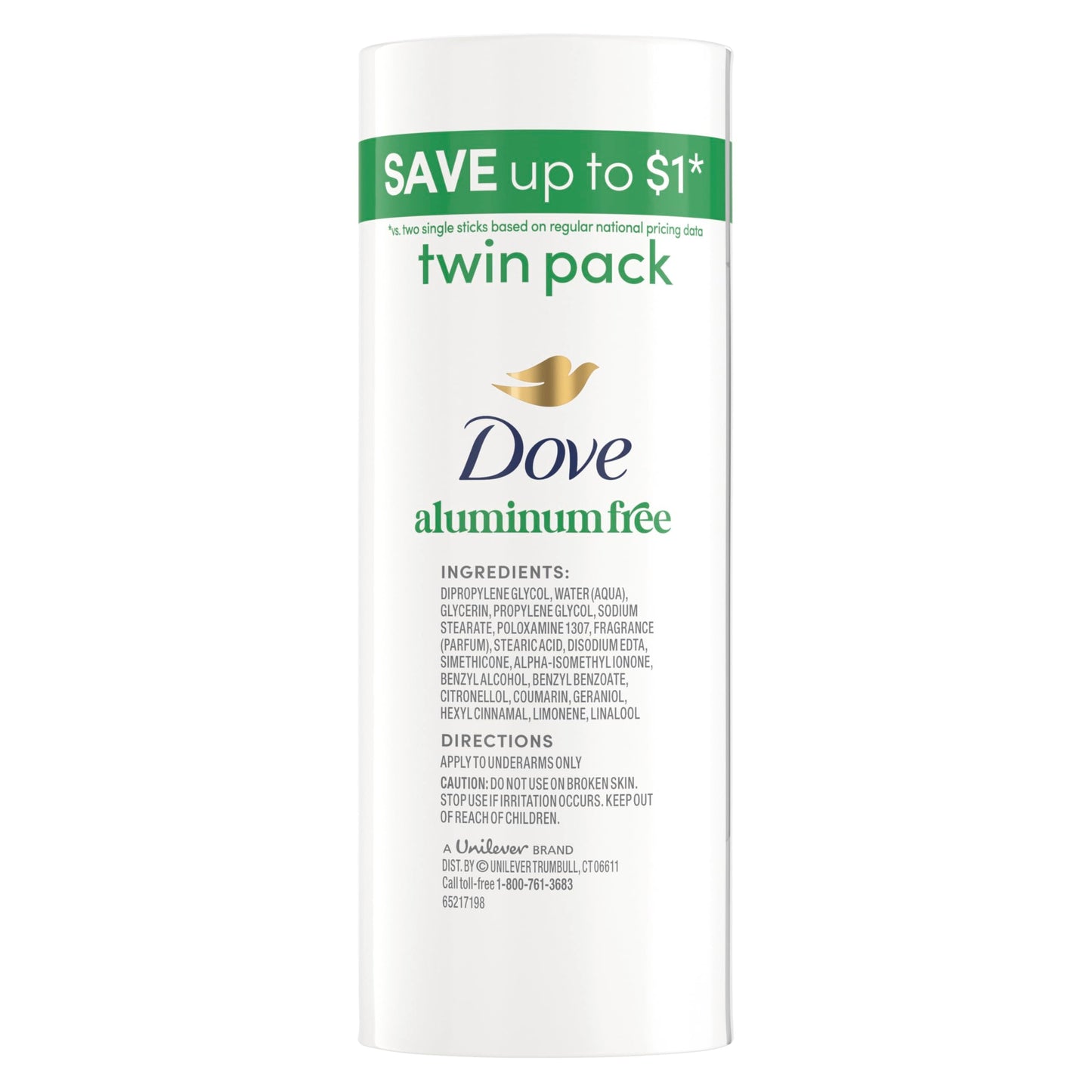 Dove Deodorant Stick 2 pk Cucumber & Green Tea for 72 Hour Odor Protection Aluminum Free 2.4 oz Beauty and Personal Care Dove