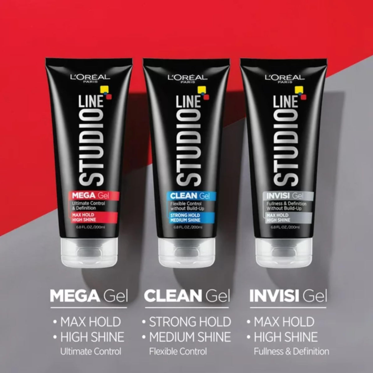 L'Oreal Paris Studio Line Strong Hold Clear Minded Clean Gel, 6.8 Fl Oz (Pack of 3) Beauty & Personal Care L'Oreal Paris