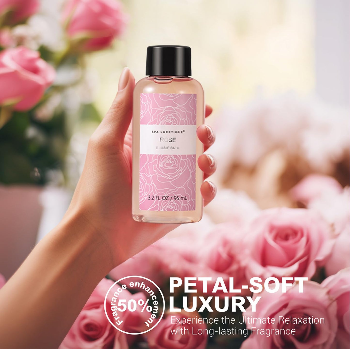 Spa Luxetique Gifts for Women, Bath and Body Gifts Set 6pcs Gift Baskets Rose Bath Sets for Women Valentine's Day Gifts for Her Beauty & Personal Care spa luxetique