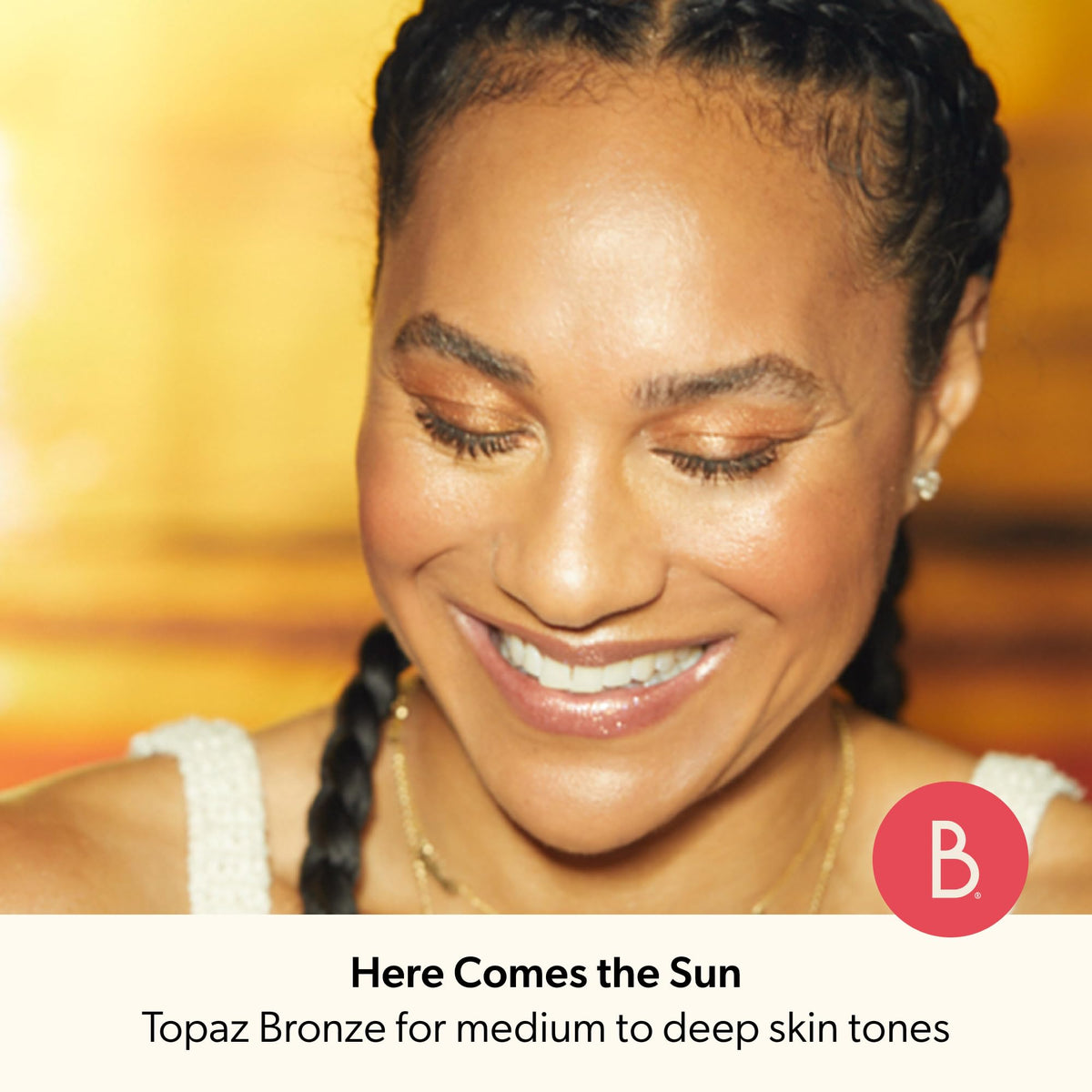 Beauty For Real Sun Sculpt Weightless Bronzer Duo, Good Day Sunshine (Caramel Bronze for Fair/Light to Medium Skin Tones) - Matte + Shimmer Powder -