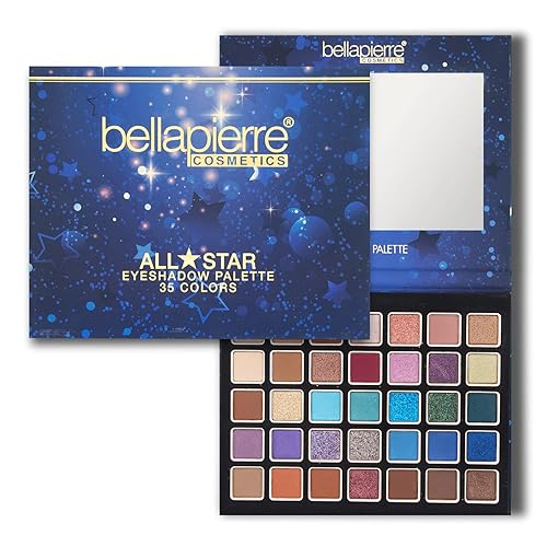 bellapierre All-Stars Eyeshadow Palette | 35 Shades in Matte, Satin, Shimmer, & Foil Finishes | Non-Toxic & Paraben Free | Vegan & Cruelty Free Beauty & Personal Care bellapierre