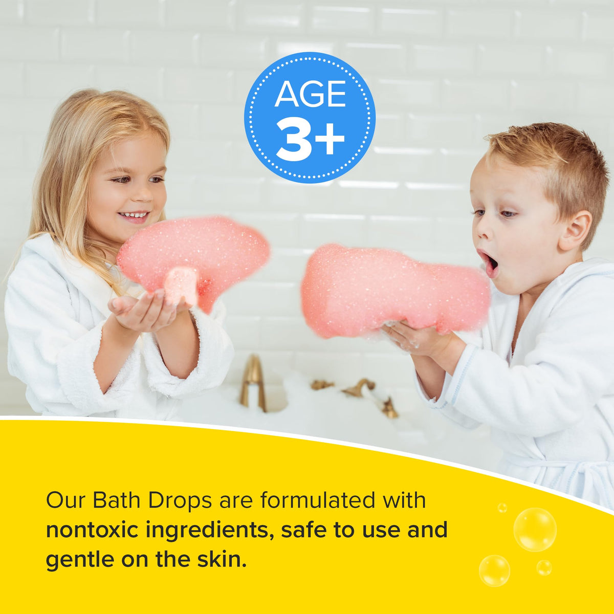 Kid Made Modern Bath Color Tablets for Kids - 150 Counts Non Toxic Bath Drops for Toddlers - Blue, Yellow, Pink, and Purple Bathtub Color Fizzies… Beauty & Personal Care Regal Games