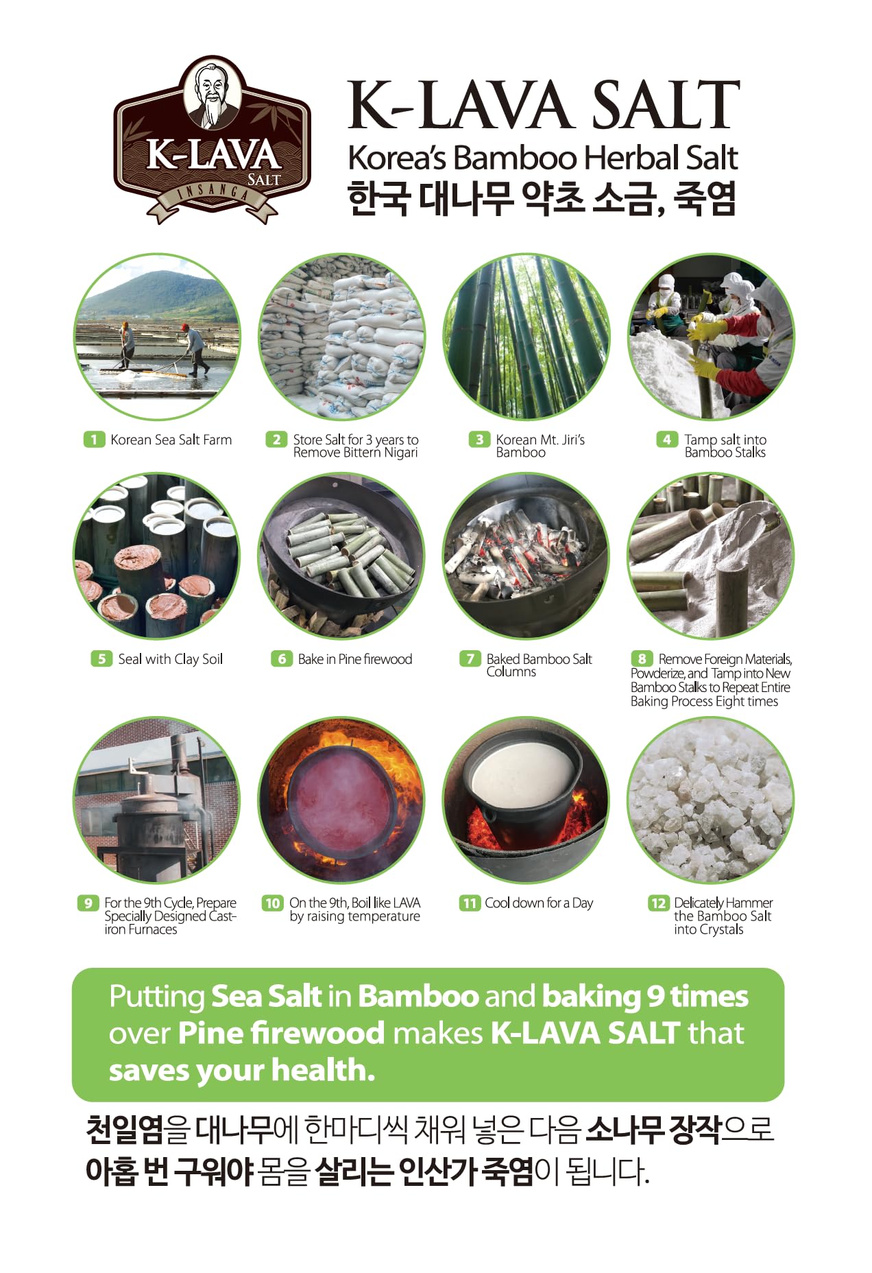 K-LAVA SALT-Korea's No.1 Bamboo Salt-Original 9x, Powder, 2.47 Ounce Beauty and Personal Care K-LAVA SALT