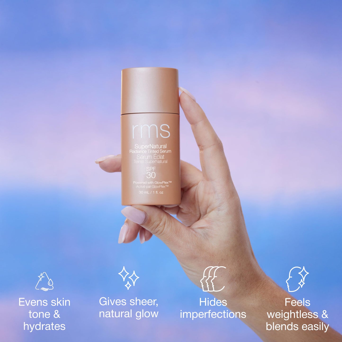 RMS Beauty SuperNatural Radiance Serum SPF 30 - Tinted Mineral Sunscreen & Niacinamide Glow Primer - Corrects Redness & Dullness - 1 oz Beauty & Personal Care RMS Beauty