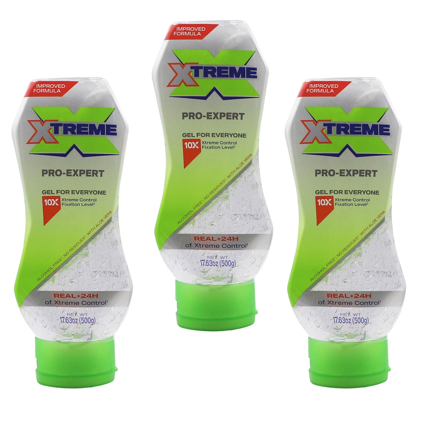 Xtreme Pro-Expert Clear Styling Hair Gel, 17.63 Oz, Pack of 3 Beauty & Personal Care Xtreme