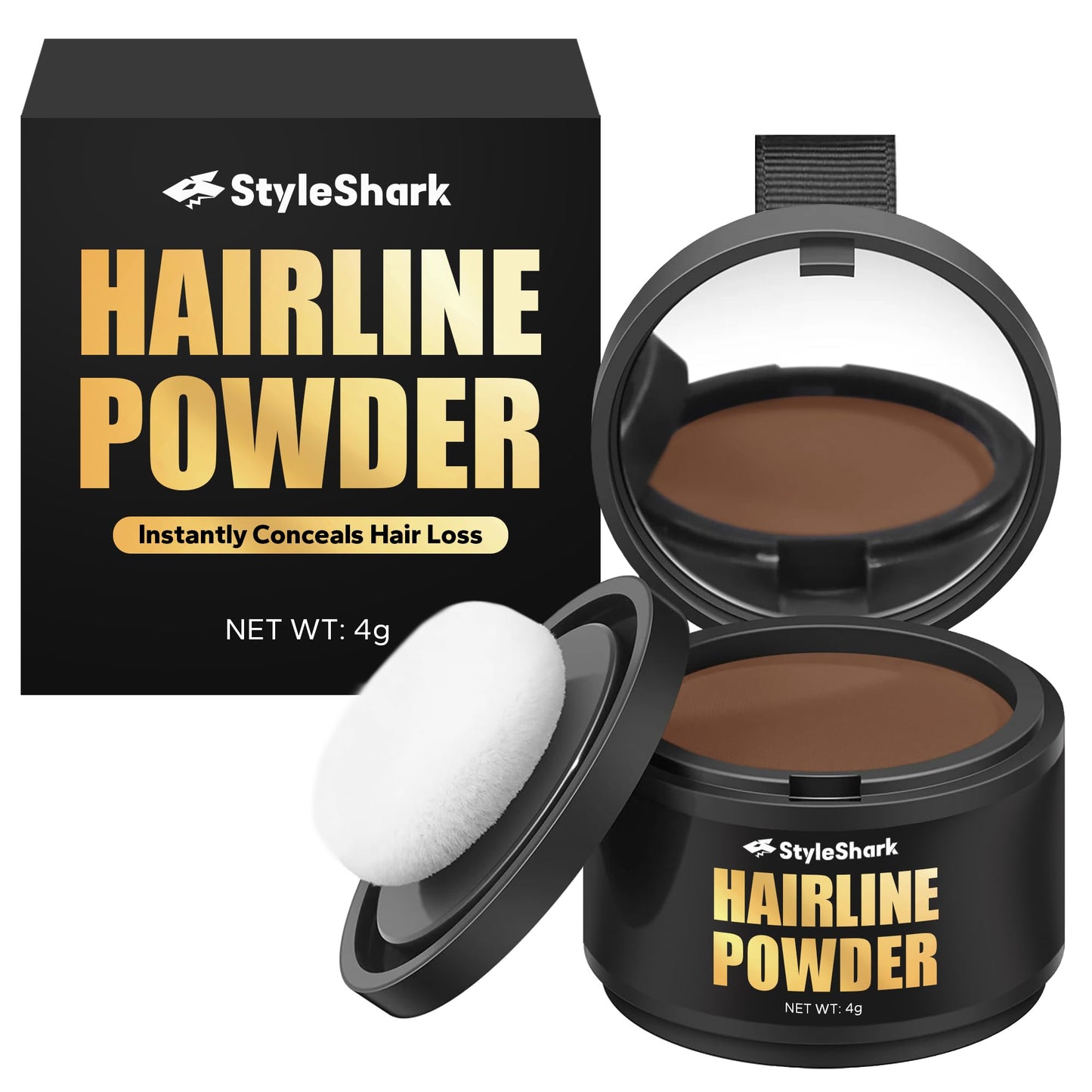 StyleShark Hairline Powder - Sweatproof Root Touch Up and Hair Thinning Cover Up for Women and Men (Auburn) Beauty & Personal Care StyleShark
