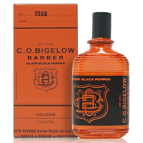C.O. Bigelow - Elixir Black Pepper - No. 1586, 2.5 fl oz, Cologne for Men, Bourbon & Sandalwood Scented, Masculine, Refined, Long Lasting Mens Cologne Beauty & Personal Care C. O. Bigelow