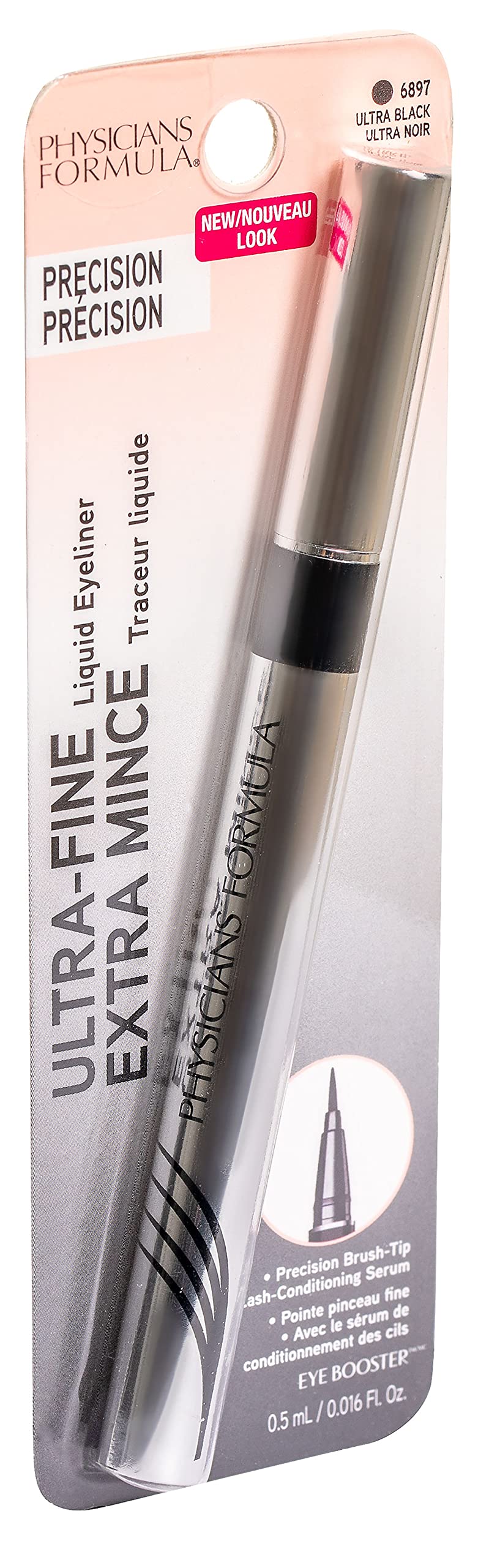 Physicians Formula Eye Booster, Lash-Enhancing 2-in-1 Eyeliner Serum, Dermatologist Approved, Hypoallergenic, Cruelty-Free & Vegan - Ultra Black