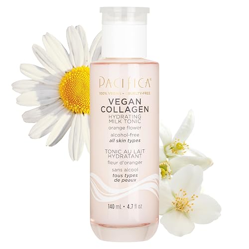 Pacifica Vegan Collagen Hydrating Milk Tonic - Alcohol-Free Milky Toner & Essence Moisturizing Vegan Collagen Face Tonic w/Hyaluronic Acid, Chamomile Beauty & Personal Care Pacifica