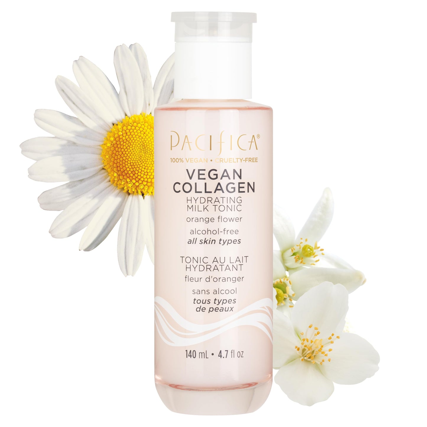 Pacifica Vegan Collagen Hydrating Milk Tonic - Alcohol-Free Milky Toner & Essence Moisturizing Vegan Collagen Face Tonic w/Hyaluronic Acid, Chamomile Beauty & Personal Care Pacifica