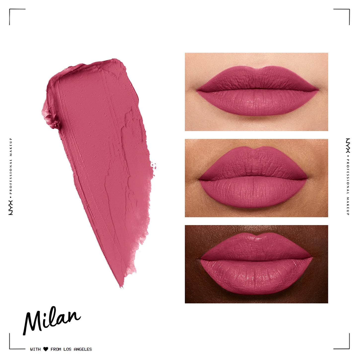 NYX PROFESSIONAL MAKEUP Soft Matte Lip Cream, Lightweight Liquid Lipstick - Milan (Dark Pink-Brown) Beauty & Personal Care NYX PROFESSIONAL MAKEUP