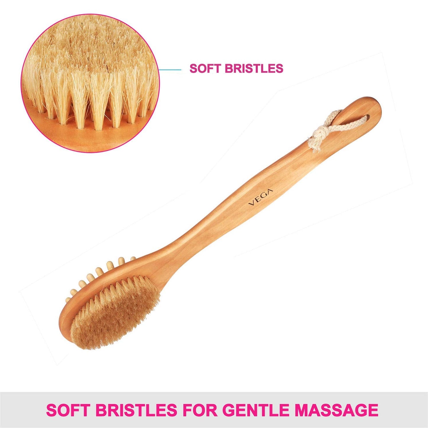 Vega Cellulite Bristle Bath Brush 1 Pcs Beauty and Personal Care VEGA