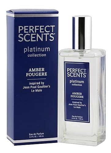 Perfect Scents Fragrances | Inspired by Jean Paul Gaultier’s Le Male | Platinum Collection | Amber Fougere | Men’s Eau de Parfum | Vegan, Paraben Beauty & Personal Care Instyle Fragrances