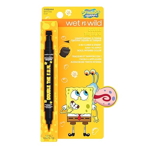 wet n wild Spongebob Double The F.U.N. Liquid Eyeliner & Stamp - Best Day Ever Beauty & Personal Care wet n wild