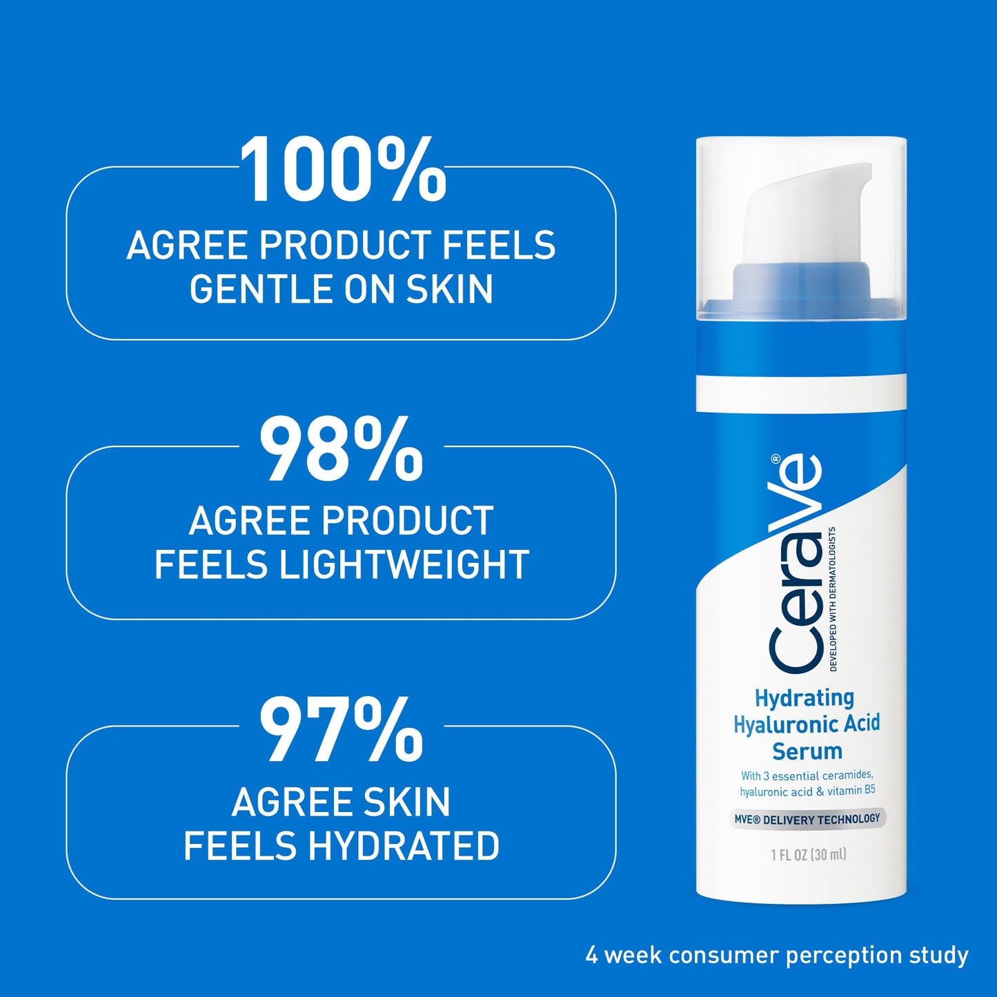 Cerave Hyaluronic Acid Serum for Face with Vitamin B5 and Ceramides, Hydrating Face Serum for Dry Skin, Fragrance Free, 1 Ounce Beauty and Personal Care CeraVe