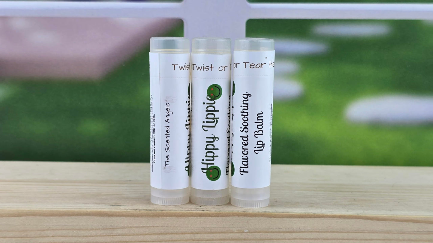 TSA Handmade All-Natural Hippie Lippie Cannabis Flavored Lip Balm, Jojoba Oil, Cocoa Butter, Castor Oil, Beeswax, Shea Butter, Adults, Men, Women Beauty and Personal Care The Scented Angels