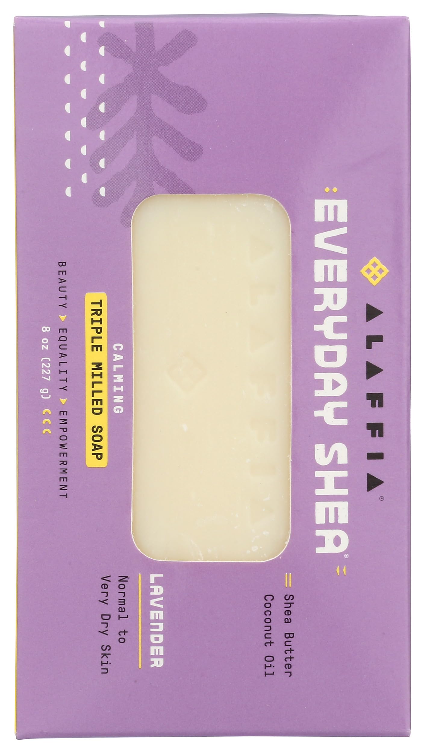 Alaffia Lavender Everyday Shea Bar Soap, 8 OZ Beauty & Personal Care Alaffia