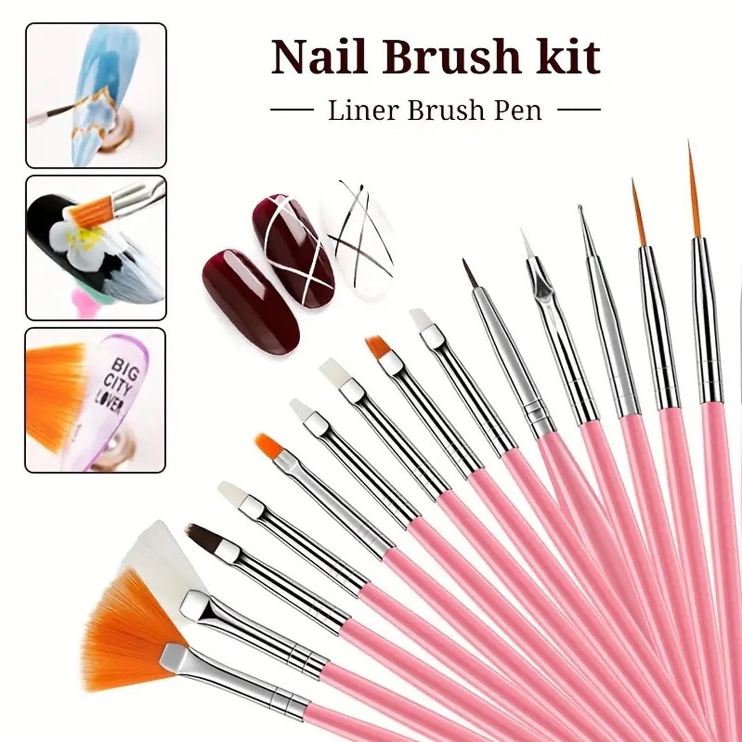 HomTop Nail Art Tools 22-piece Set, Resin Nail Art Palette, 2-way Acrylic Silicone Engraving Pen Dotting Pen Tools Nail Art Kit for Nail Art DIY Home Beauty and Personal Care HomTop