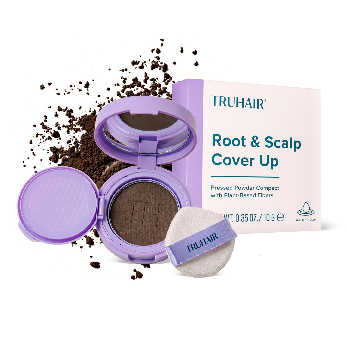 TRUHAIR Root & Scalp Cover Up Pressed Powder Compact, Waterproof, Weightless Hair Coverage & Bald Spot Concealing, Root Touch Up Hair Color for Gray Beauty & Personal Care Truhair