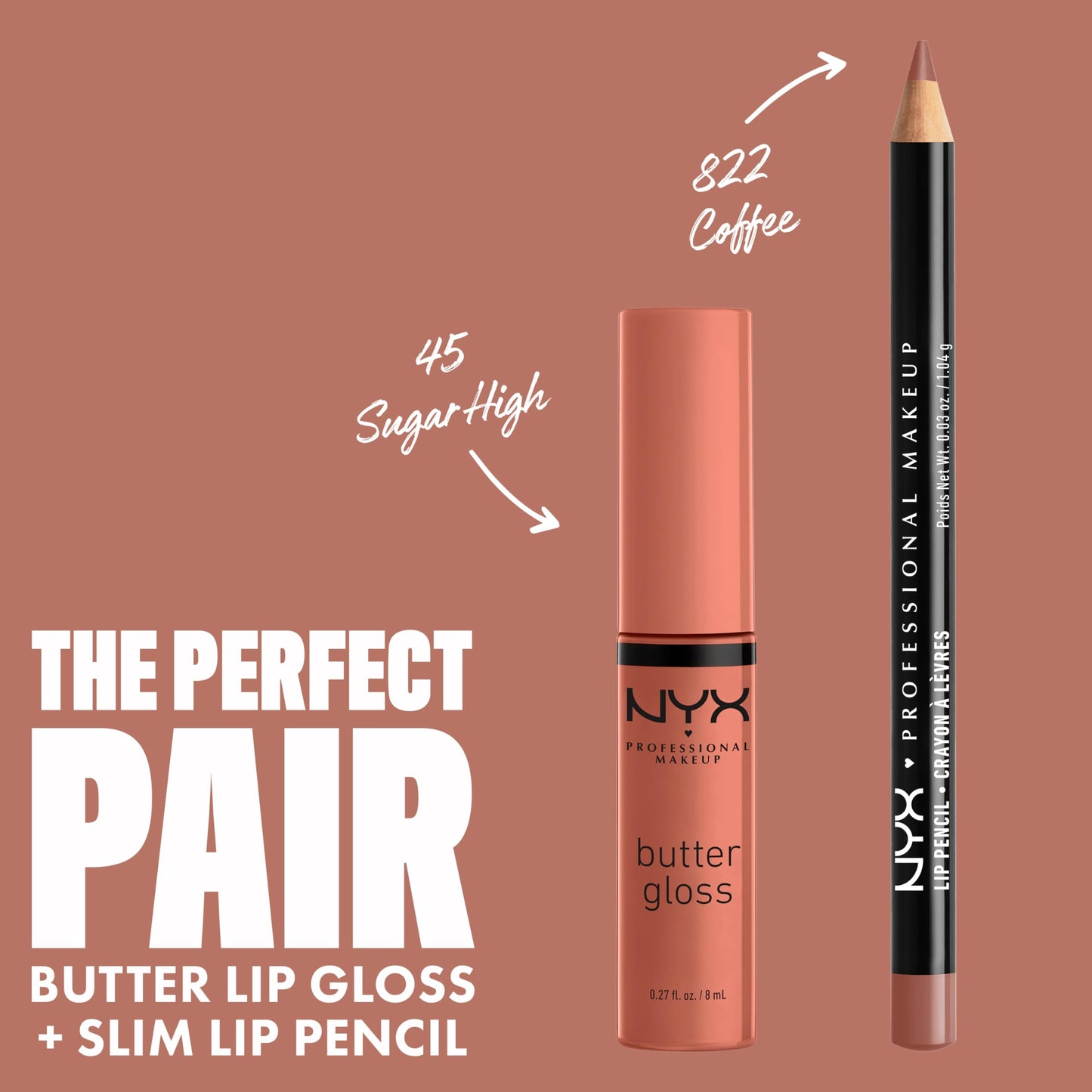 NYX PROFESSIONAL MAKEUP Butter Gloss Brown Sugar, Non-Sticky Lip Gloss - Sugar High (Peachy Light Nude) Beauty & Personal Care NYX PROFESSIONAL MAKEUP