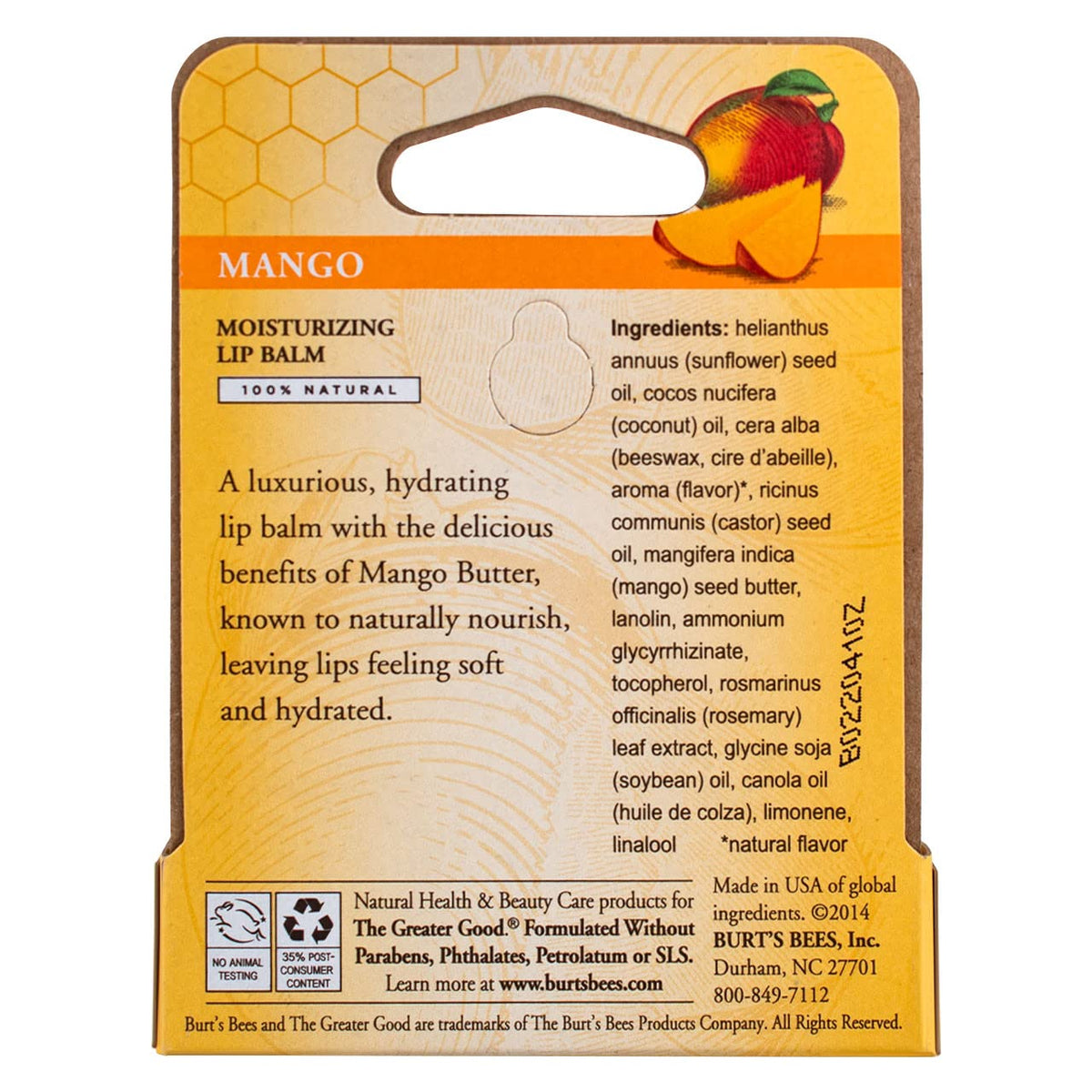BRTS B'S MANGO BLAST LIP BLM.15 Beauty & Personal Care Burt's Bees
