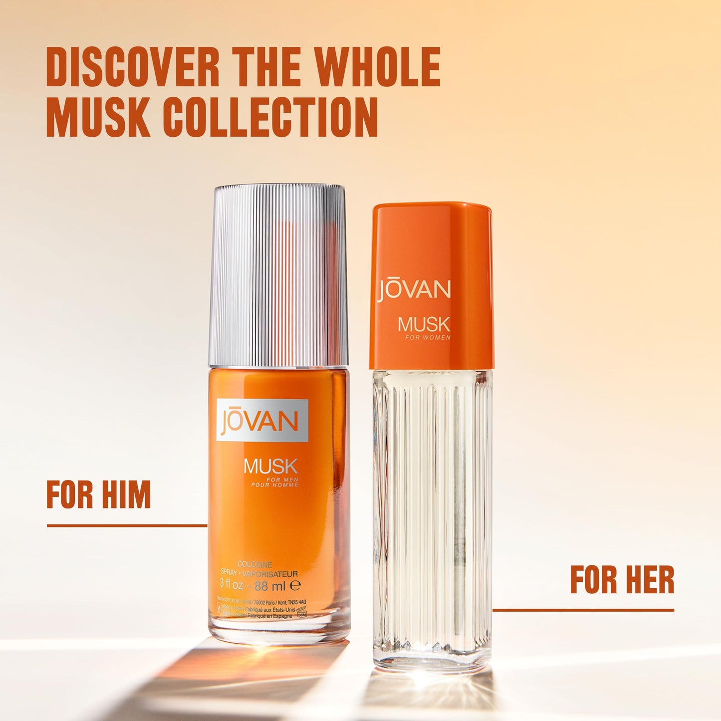 Jovan Musk for Women Eau de Cologne Spray 2 fl oz (Pack of 1), Notes of Jasmine, Amber, and Neroli, Women's Fragrance, Long Lasting, Everyday Beauty & Personal Care Jovan