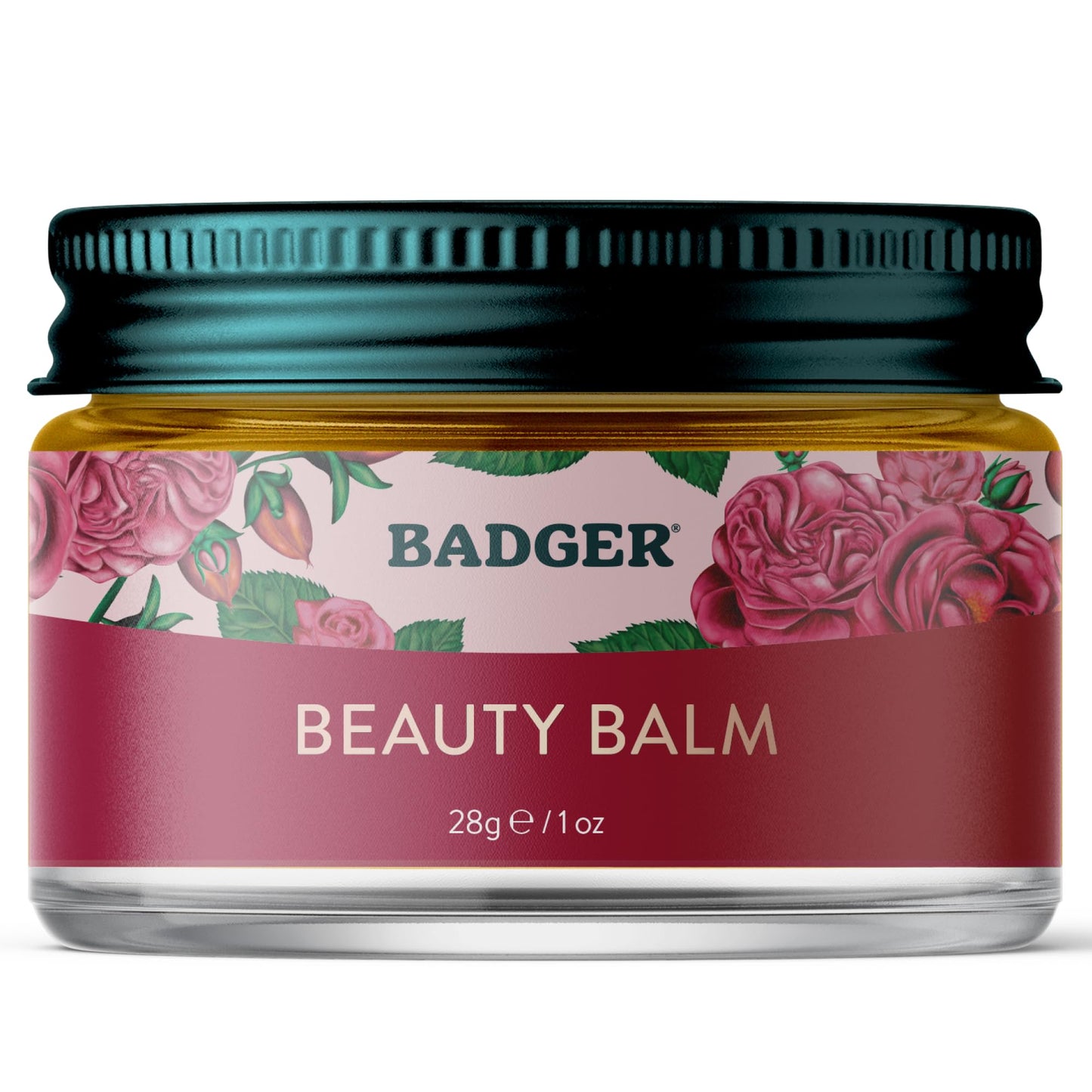 Badger Rose Beauty Balm, 100% Organic Nourishing Treatment For Face, Neck & Hands w/Pure Rose Essential Oil, Intensive Long Lasting Face Moisturizer Beauty & Personal Care Badger