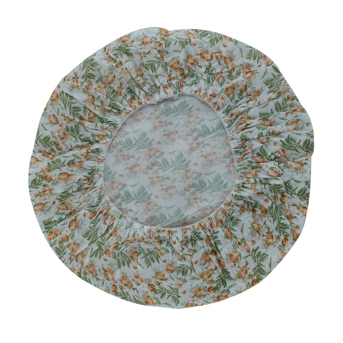 Ruilogod Elastic Hem Flower Leaf Print Nylon Shower Cap 2 Pcs Green Brown (id: e6e f56 9ce 8fc 303 Beauty and Personal Care Ruilogod
