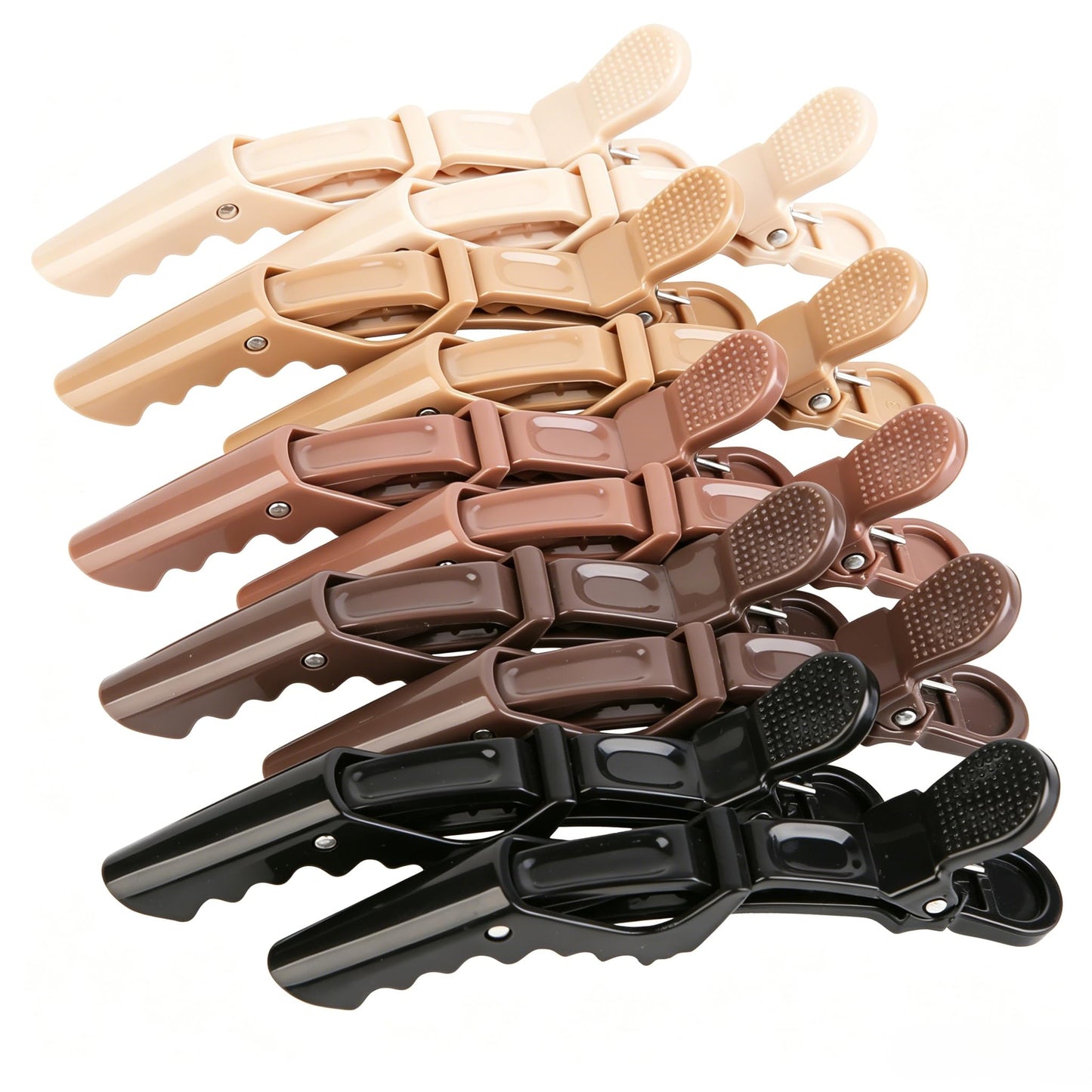 HH&LL Professional Alligator Hair Clips, 10 Pack Large Styling Sectioning Clips in Neutral Earth Tones, Non-Slip Double-Hinged Design Barber Clips Beauty and Personal Care HH&LL Default Title