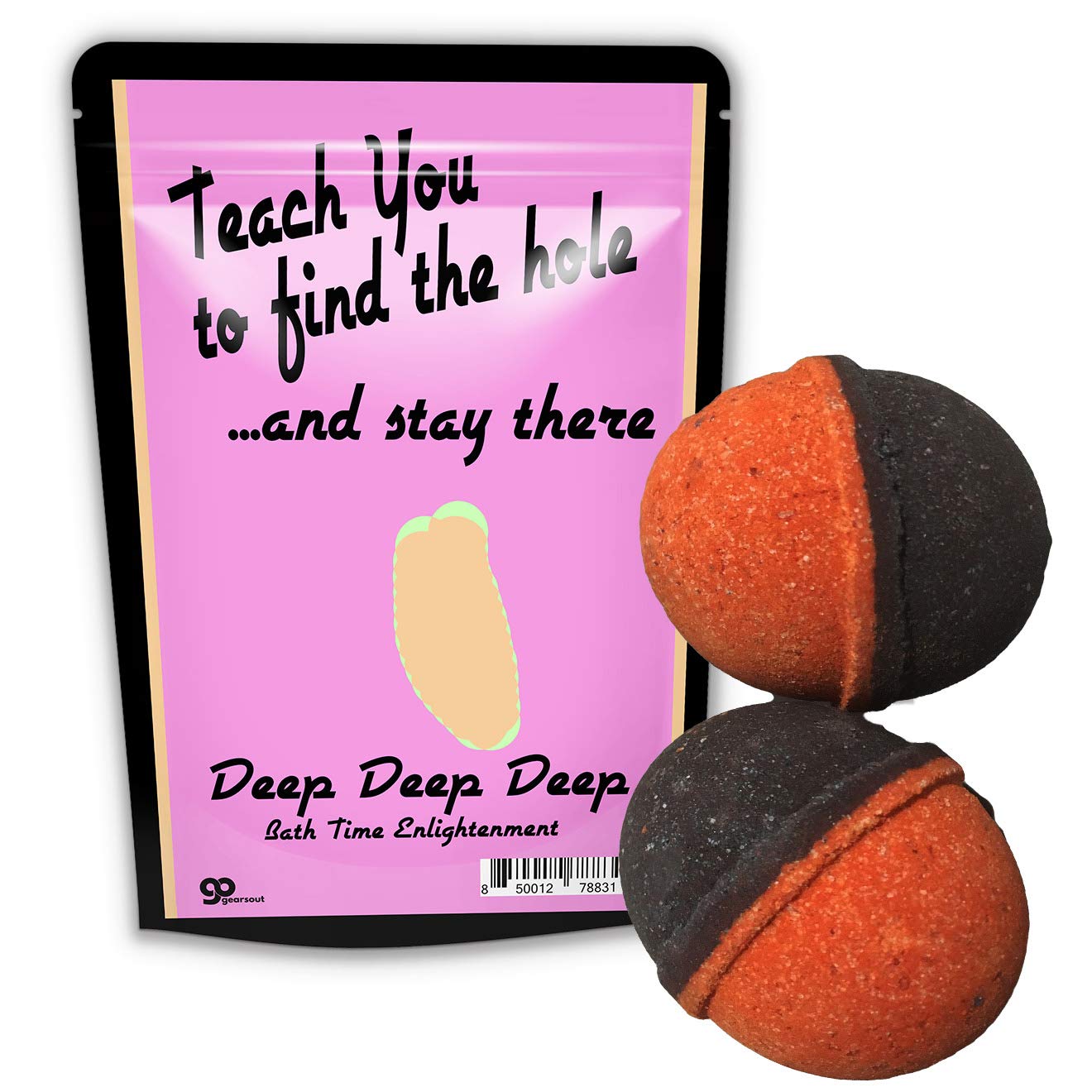 Find the Hole Bath Bombs - XL Black and Red Fizzers for Adults - Handcrafted, Made in America, 2 Count Beauty & Personal Care Gears Out