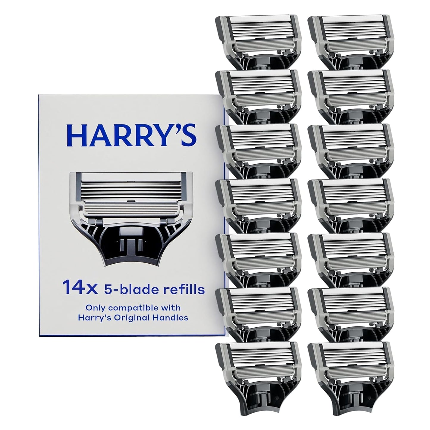 Harry's Original Razor Blades for Men - 14 Count - Premium Razor Blade Refill Cartridges - German Engineered Beauty and Personal Care Harry's