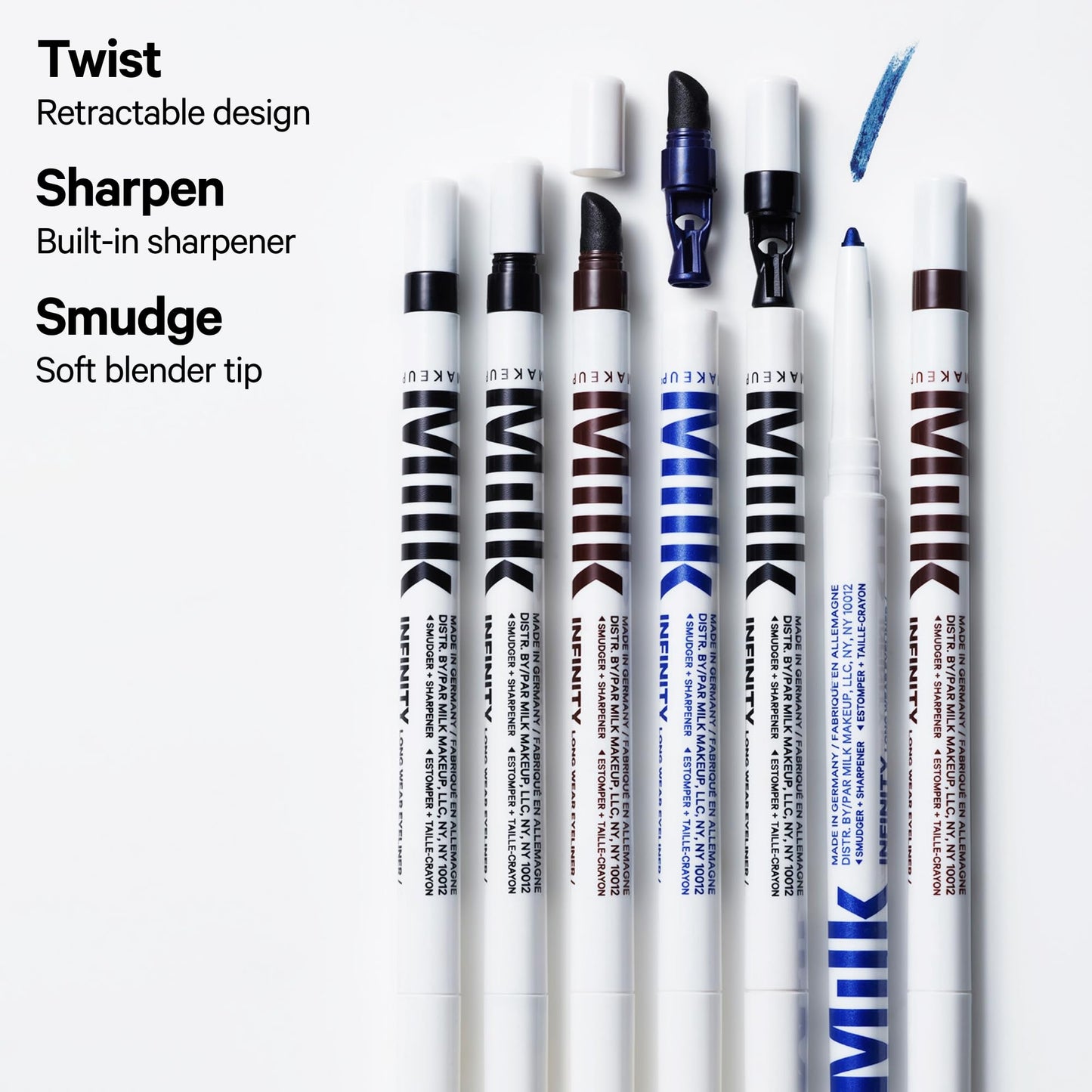 Milk Makeup Infinity Long Wear Eyeliner, Outer Space (Black) - 0.012 fl oz - Twist-Up Design, Built-In Sharpener & Soft Blender Tip - Up to 12-Hour Beauty & Personal Care Milk Makeup