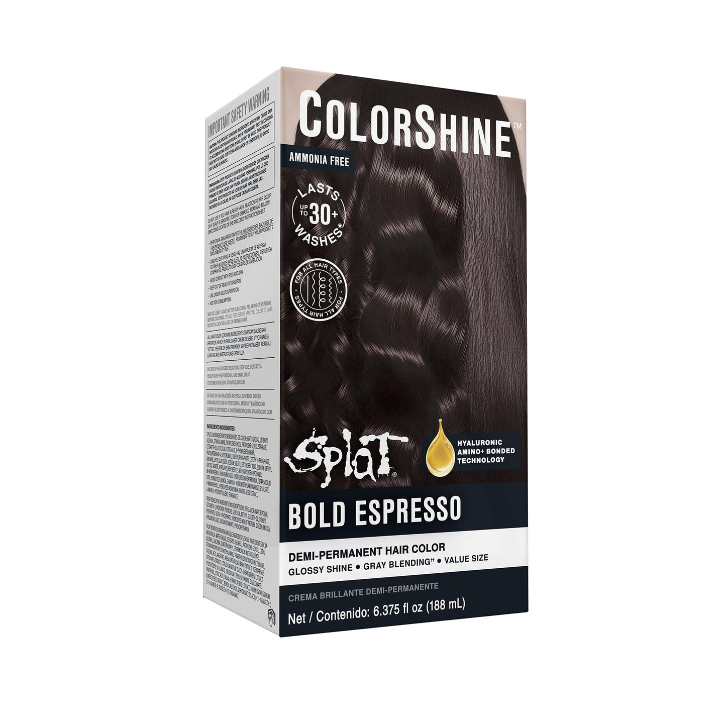 Splat ColorShine Demi-Permanent Hair Color, Bold Espresso Beauty & Personal Care Splat