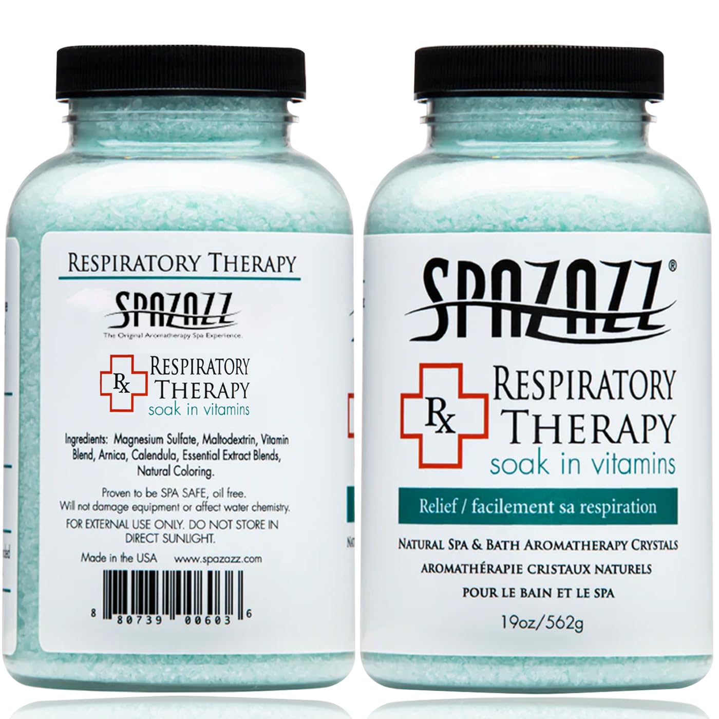 Spazazz RX Therapy Crystals Container, 19-Ounce, Respiratory Therapy/Relief Beauty and Personal Care Spazazz