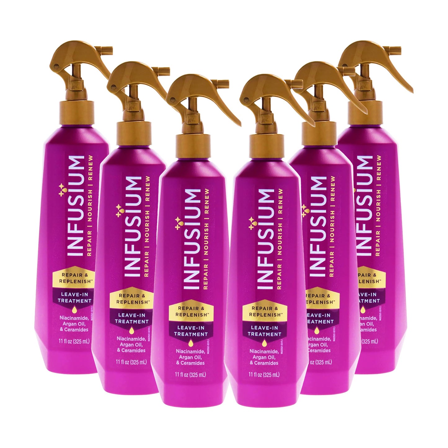Infusium Repair and Replenish Leave-in Treatment - Hair Spray with Niacinamide, Argan Oil, and Ceramides - Strengthens and Nourishes - 6 pc Beauty and Personal Care Infusium Default Title