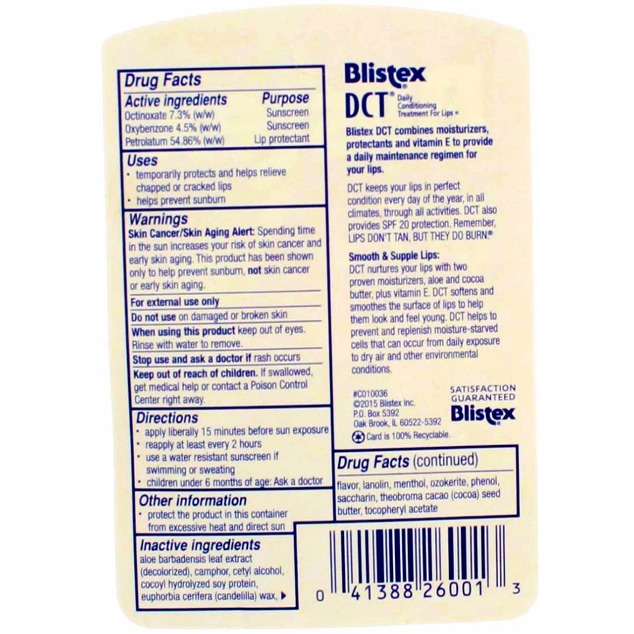 Blistex Lip Balm Dct(Daily Conditioning Treatment) by Blistex Beauty and Personal Care Blistex