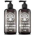 Viking Revolution Biotin Mens Shampoo and Conditioner Set - Eucalyptus Shampoo and Conditioner Set with Jojoba and Mint Oil - Peppermint Oil Hair Beauty & Personal Care Viking Revolution