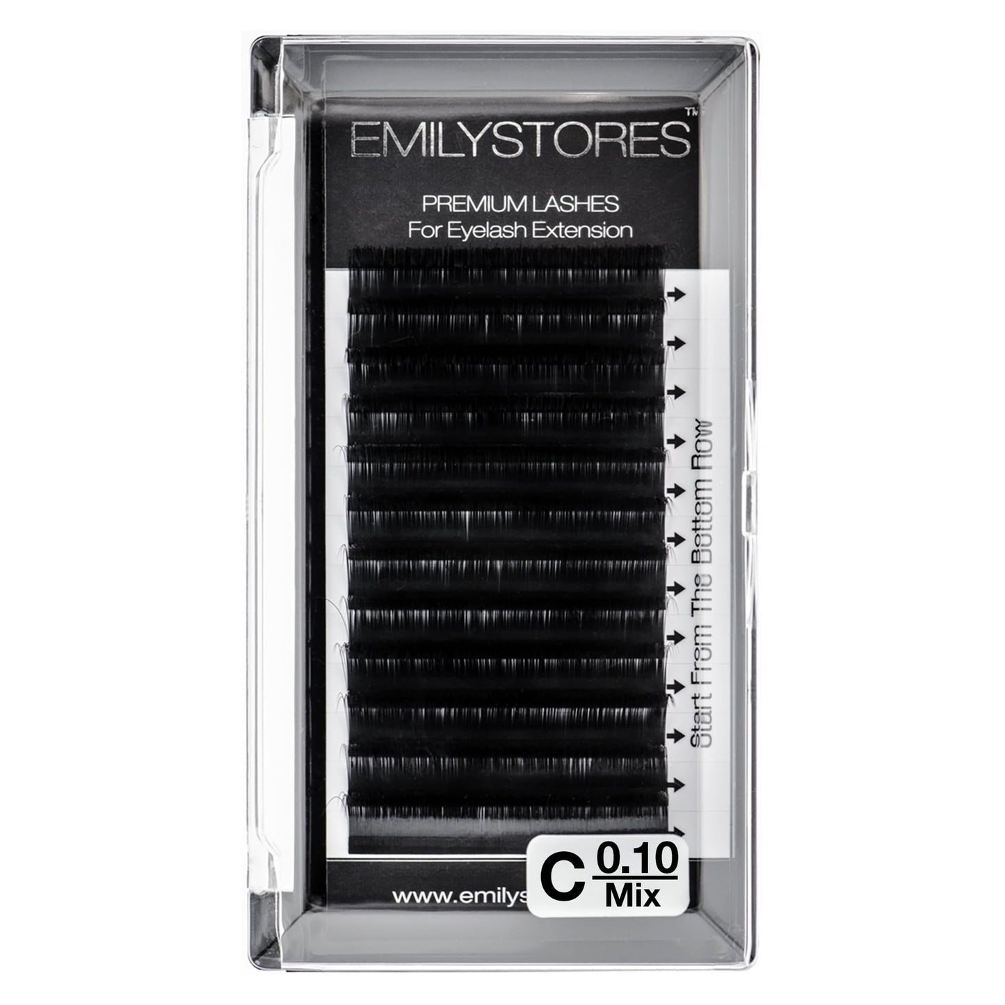 EMILYSTORES Eyelash Extensions 0.10mm Thickness C Curl Length 8-14mm Mixed Sizes Individual Volume Natural-Looking eyelashes Single Size For Lash Beauty & Personal Care EMILYSTORES