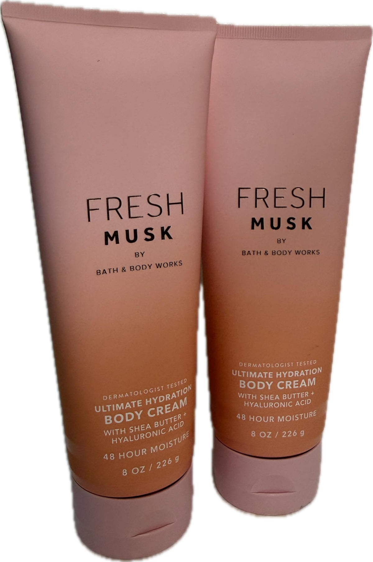 Bath & Body Works Women's Fresh Musk Body Cream 8 Ounces Pack of 2