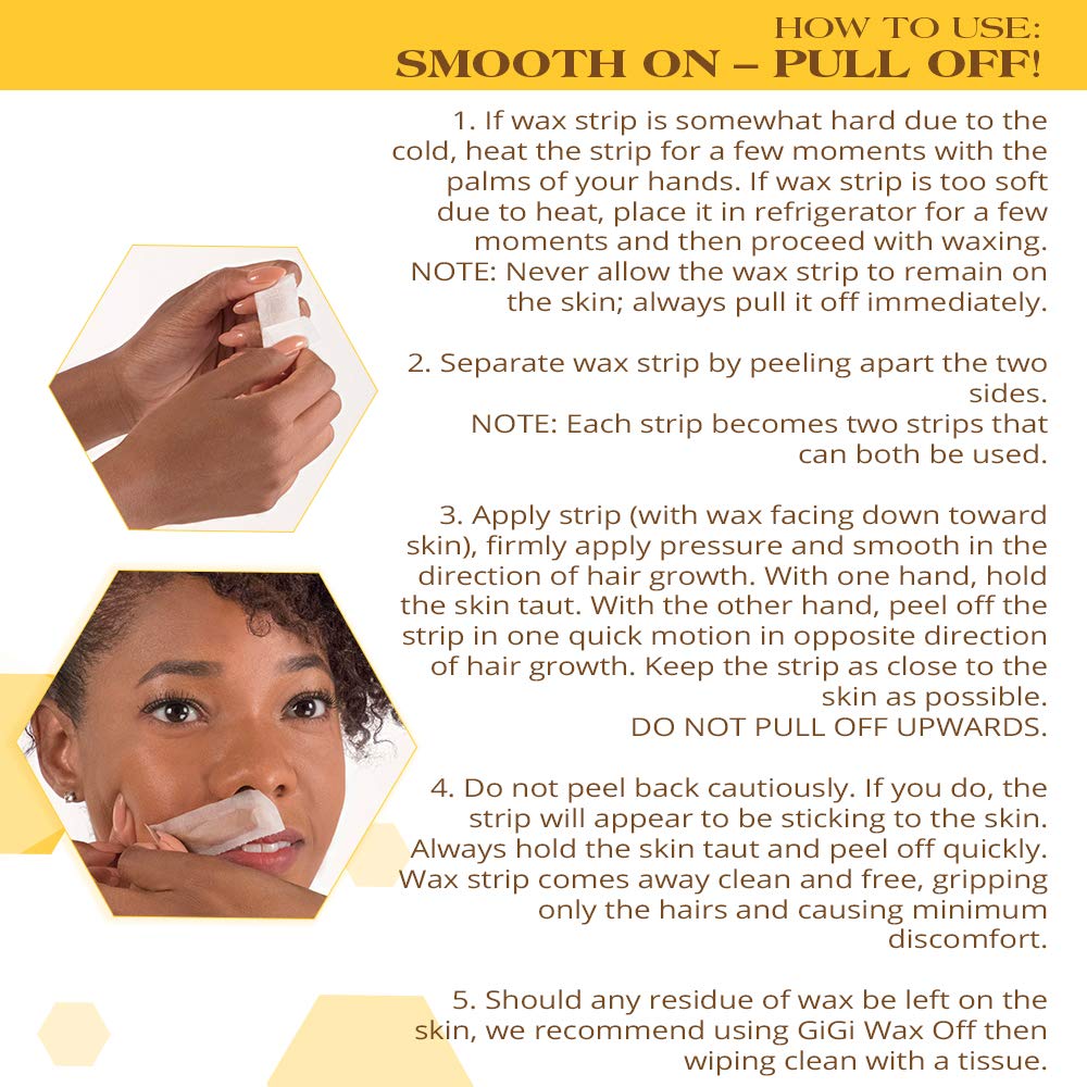 Simply GiGi Ready-to-Use Hair Removal Kit - 12 Face Strips and 6 Body Strips Beauty & Personal Care GIGI