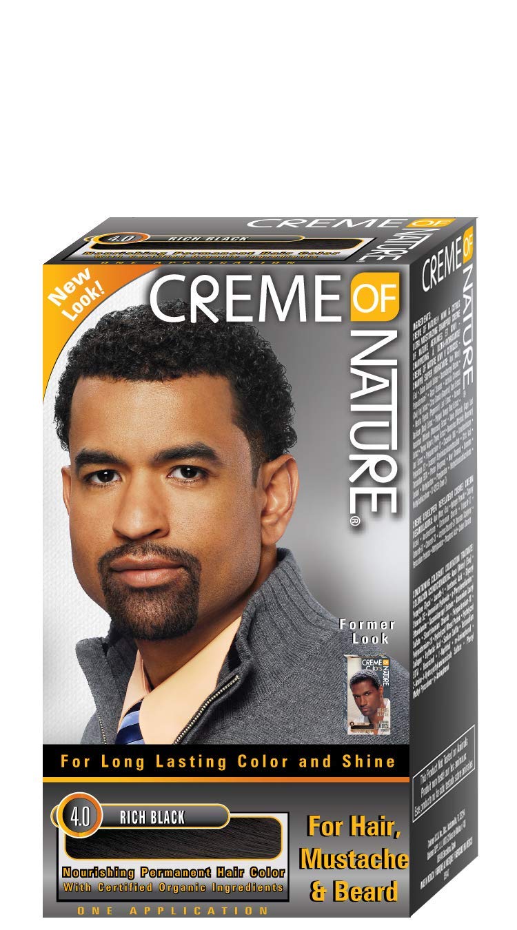 Creme of Nature, Men's Hair Color, Rich Black, for Hair Mustache & Beard, 1 Application Beauty & Personal Care Creme of Nature