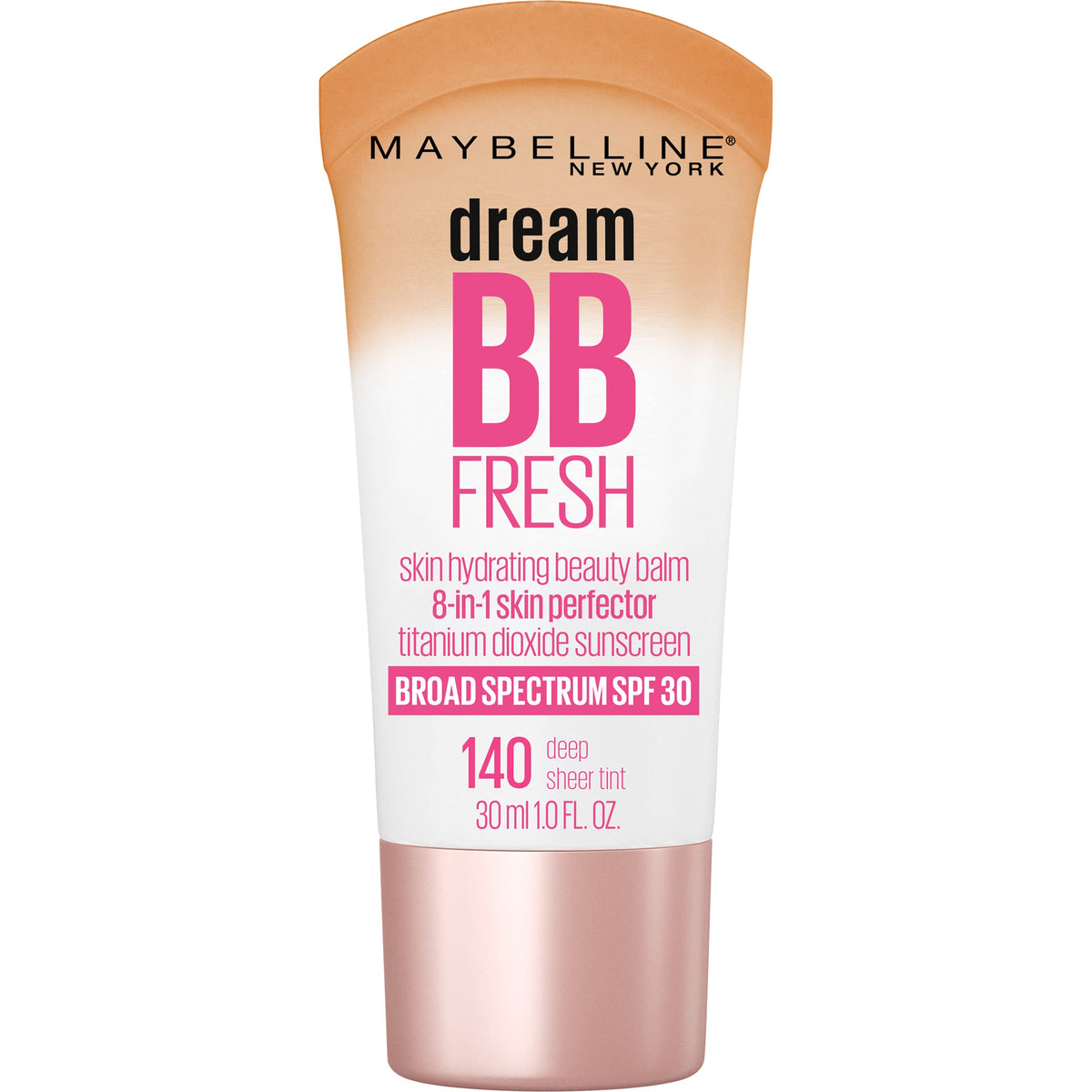 MAYBELLINE Dream Fresh Skin Hydrating BB Cream, 8-in-1 Skin Perfecting Beauty Balm With Broad Spectrum Spf 30, Sheer Tint Coverage, Oil-Free, Deep, 1