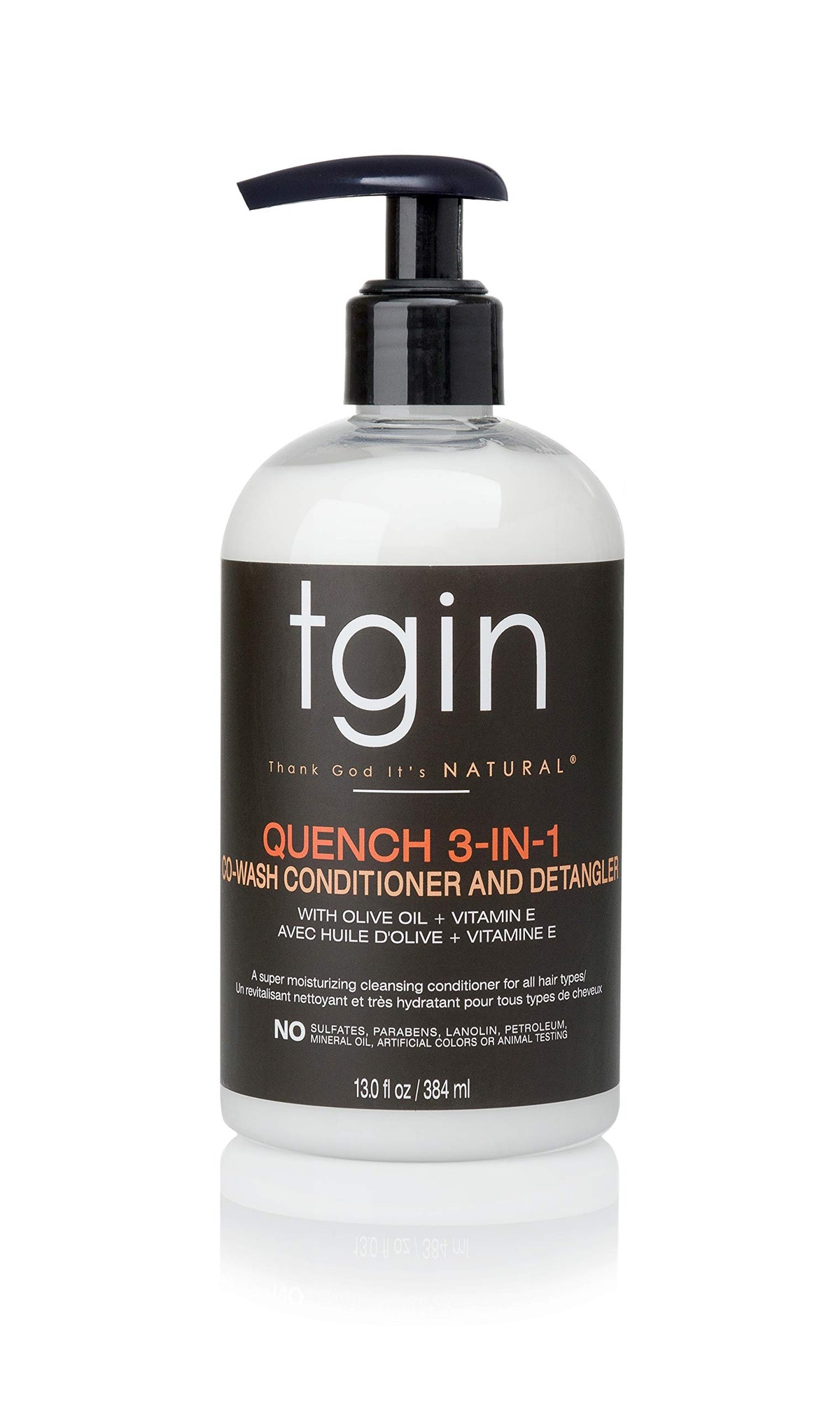 tgin Quench 3-in-1 Co-wash Conditioner & Detangler for Curly Hair - 13 oz
